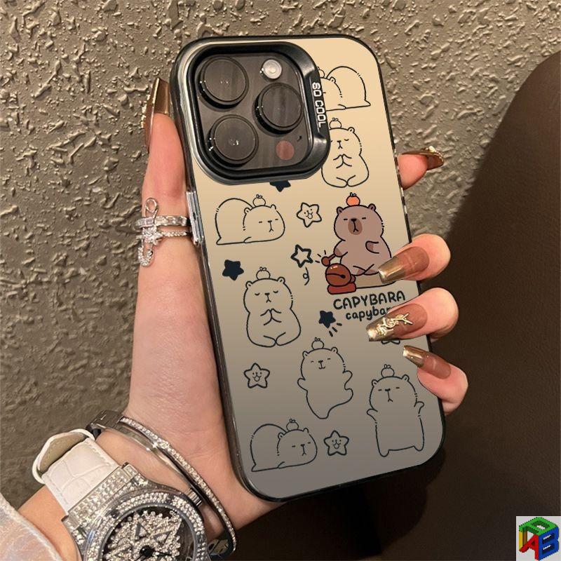 Knock ไม้ปลาคาปิบาระ iPhone 15/16ProMAX เคสโทรศัพท์ Apple 14plus สนุก 13pro Creative 11Promax แฟชั่น Xr Xsmax soft case