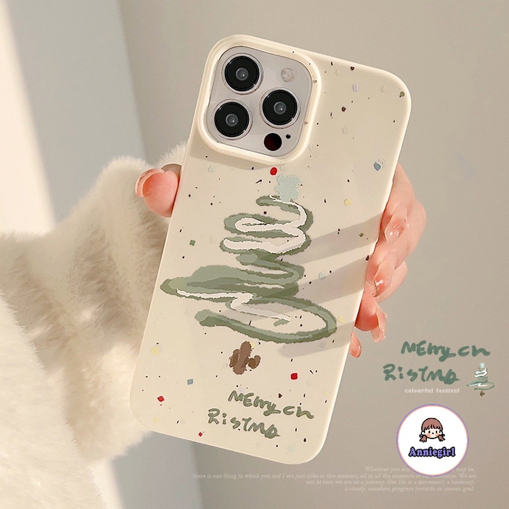 ต้นคริสต์มาสเกาหลีเคสโทรศัพท์สําหรับiphone 11 15 16 Pro Max 16plus 12 14 13 Pro Max XS XR 8 7 Plus Drop Resistance Soft TPUโทรศัพท์ปกหลัง