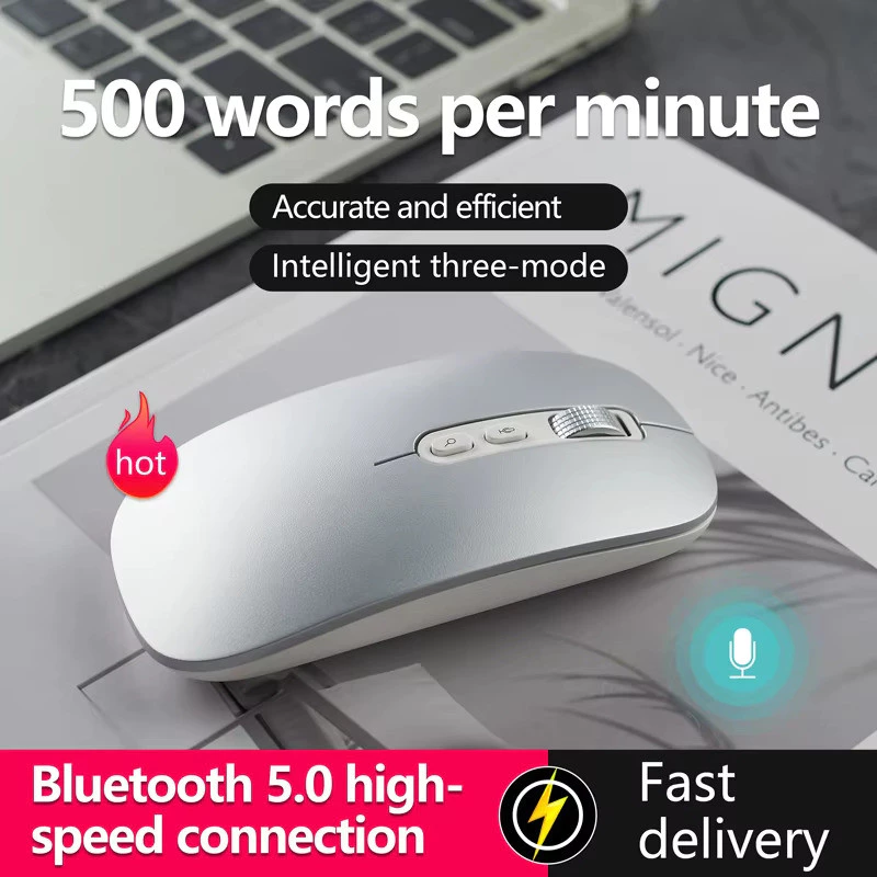 เมาส์ไร้สาย Ai Smart Voice พิมพ์ด้วยเสียง รองรับ Bluetooth 2.4G สำหรับแล็ปท็อป thumbnail 3