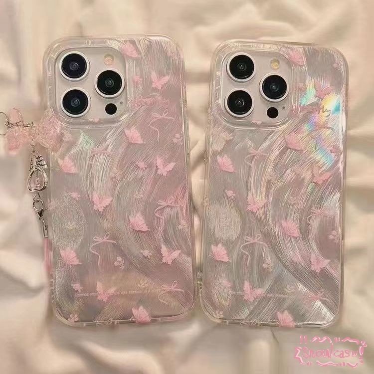 INS รูปแบบ โบกบอนต์ ผีเสื้อฝัน ขนเส้นด้ายหรูหรา เคสOPPO A18 A38 A17 A57 A15 A58 A35 A7 A9 A16K A15s A3s A78 A98 A1K A31