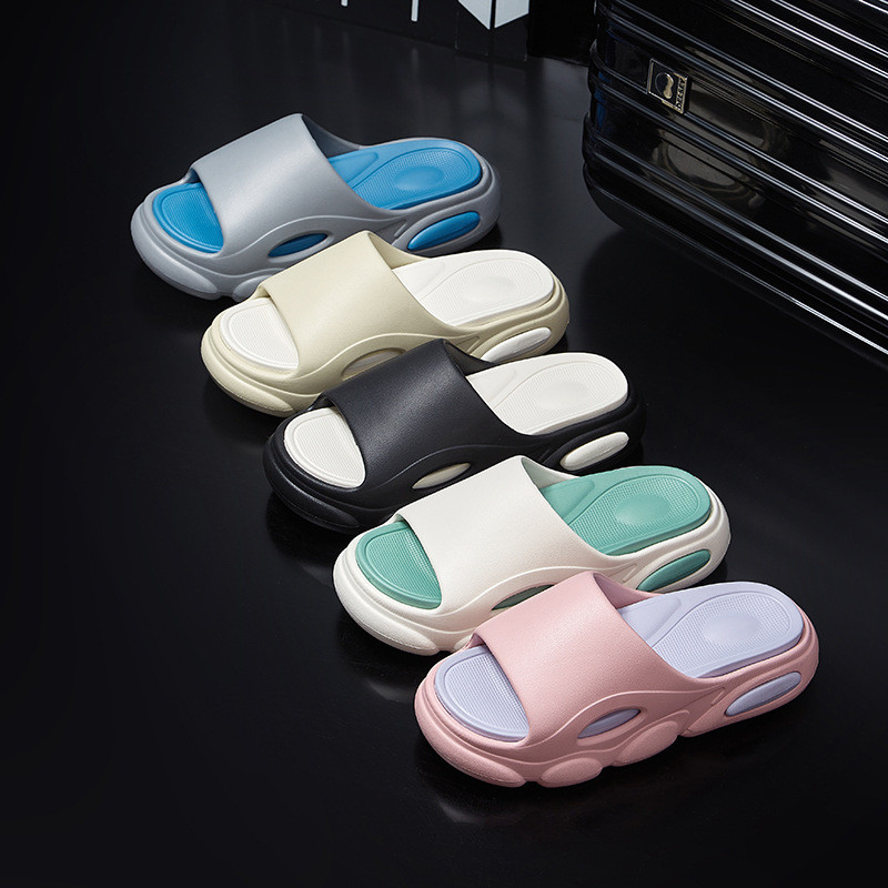ขายร้อนหนา soled Flip-Flops ผู้ชายรองเท้าผู้หญิงในร่มกลางแจ้ง EVA คู่รองเท้าแตะ Anti-slip Soft-soled รองเท้าแตะชายหาดอินเทรนด์ฤดูร้อน 11/5