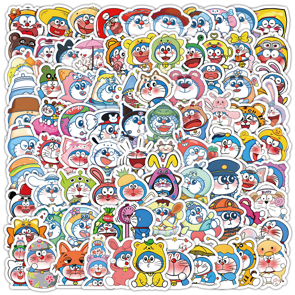 100pcs การ์ตูนน่ารักอะนิเมะ Doraemon Graffiti สติกเกอร์สําหรับกระเป๋าเดินทางเคสโทรศัพท์แล็ปท็อปโน้ตบุ๊ค Decals เด็กของขวัญ RecordingYourLife