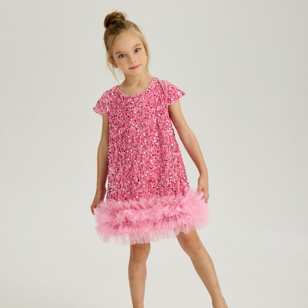 คริสต์มาสสาวชุดเด็กเลื่อมเสื้อกั๊กชุดเด็กชุดเจ้าหญิงสไตล์เกาหลีเสื้อผ้าเด็กผู้หญิง