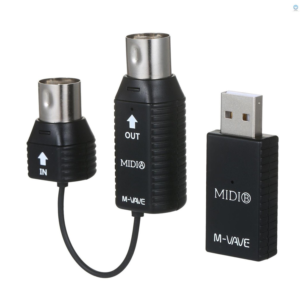 M-vave MS1 ระบบส่งสัญญาณไร้สายขนาดเล็กระบบ MIDI อะแดปเตอร์ไร้สาย Plug and Play รองรับสําหรับอุปกรณ์ที่มีอินเทอร์เฟซ MIDI