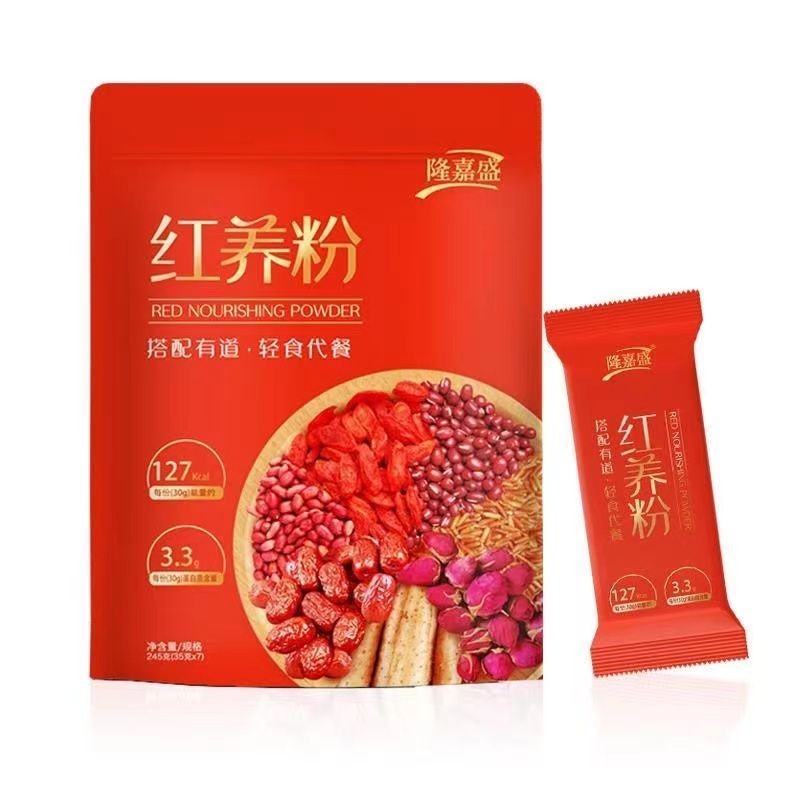 ห้าธัญพืชห้าเมล็ดสีแดงหยาบธัญพืชผงบํารุงสีแดง