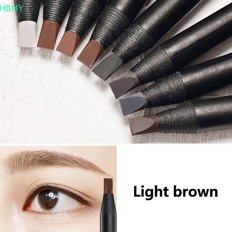 HB 1pc ดินสอเขียนคิ้วกันน้ําปากกาเขียนคิ้ว Tint Tattoo Eyebrows แต่งหน้า 8 สีธรรมชาติยาว Lasg Eye Brow ดินสอ HY