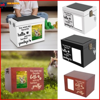 ไม้สัตว์เลี้ยงโกศอนุสรณ์สําหรับสุนัขหรือแมวขี้เถ้าส่วนบุคคลส…