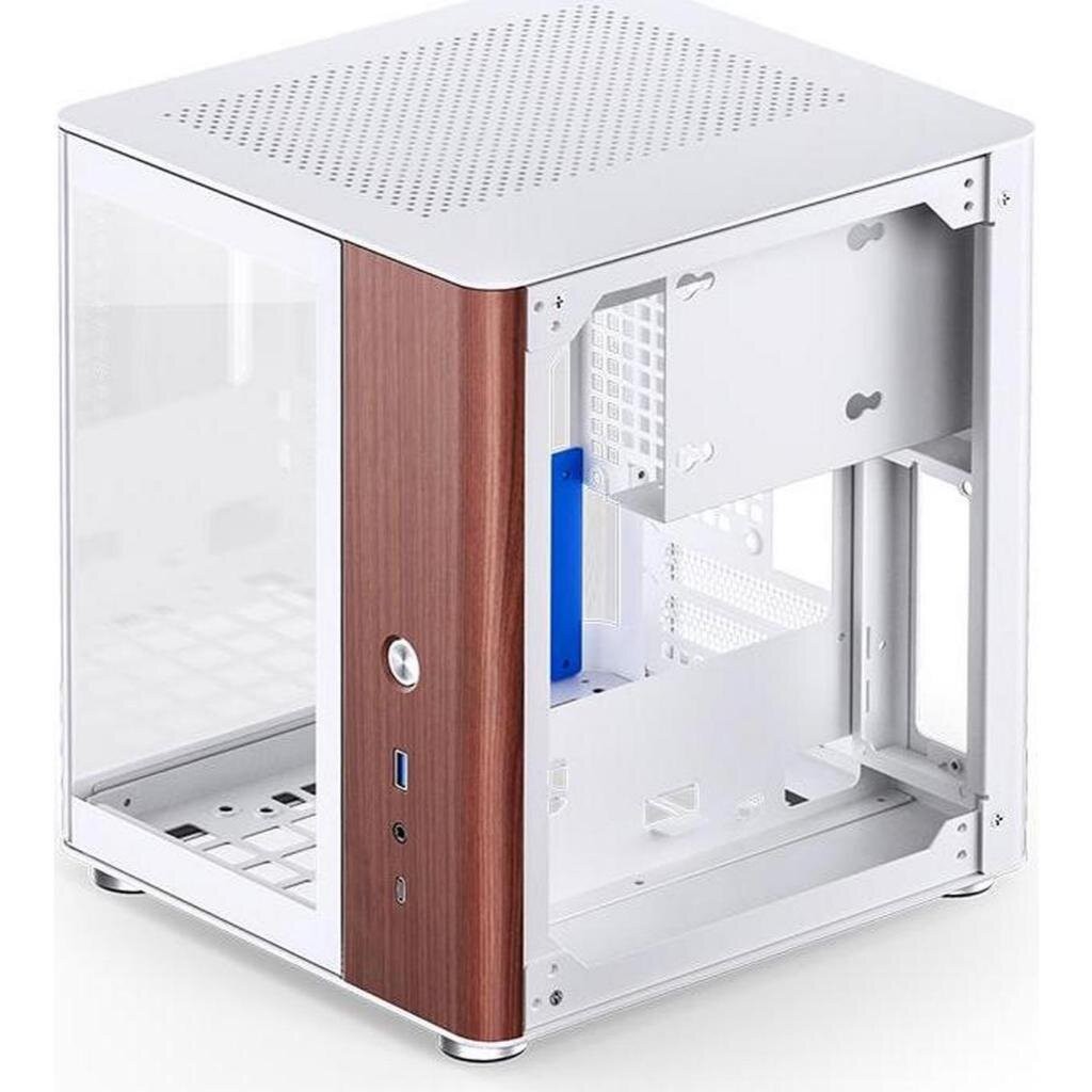 Jonsbo TK-0 White **แถมพัดลม 92mm ARGB x2** iTX Dual-Curved Glass Mini-Tower Case