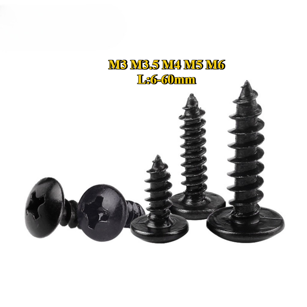 น็อต สกรู หัวร่ม หัวกระทะ แฉก T+ สแตนเลส 304 เกลียวปล่อย M3.5 / Truss an Head Phillip Tapping Screw