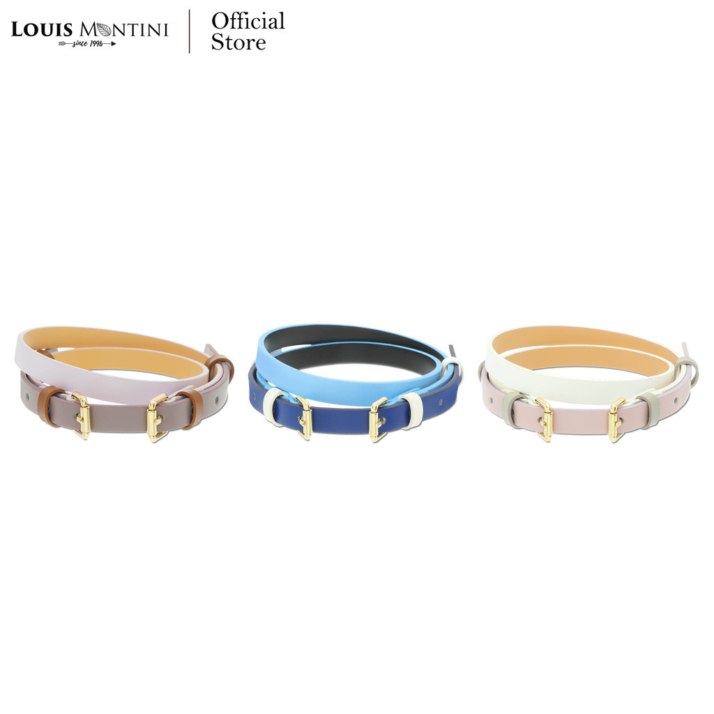 Louis Montini (Lavish Blooms) เข็มขัดผู้หญิง เข็มขัดหนังวัวแท้ MGW315