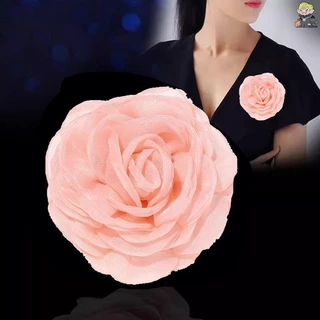 [CL] แฟชั่นผ้า Camellia เข็มกลัดดอกไม้สําหรับผู้หญิงเสื้อผ้าเครื่องประดับอุปกรณ์เสริมปาร์ตี้ TH