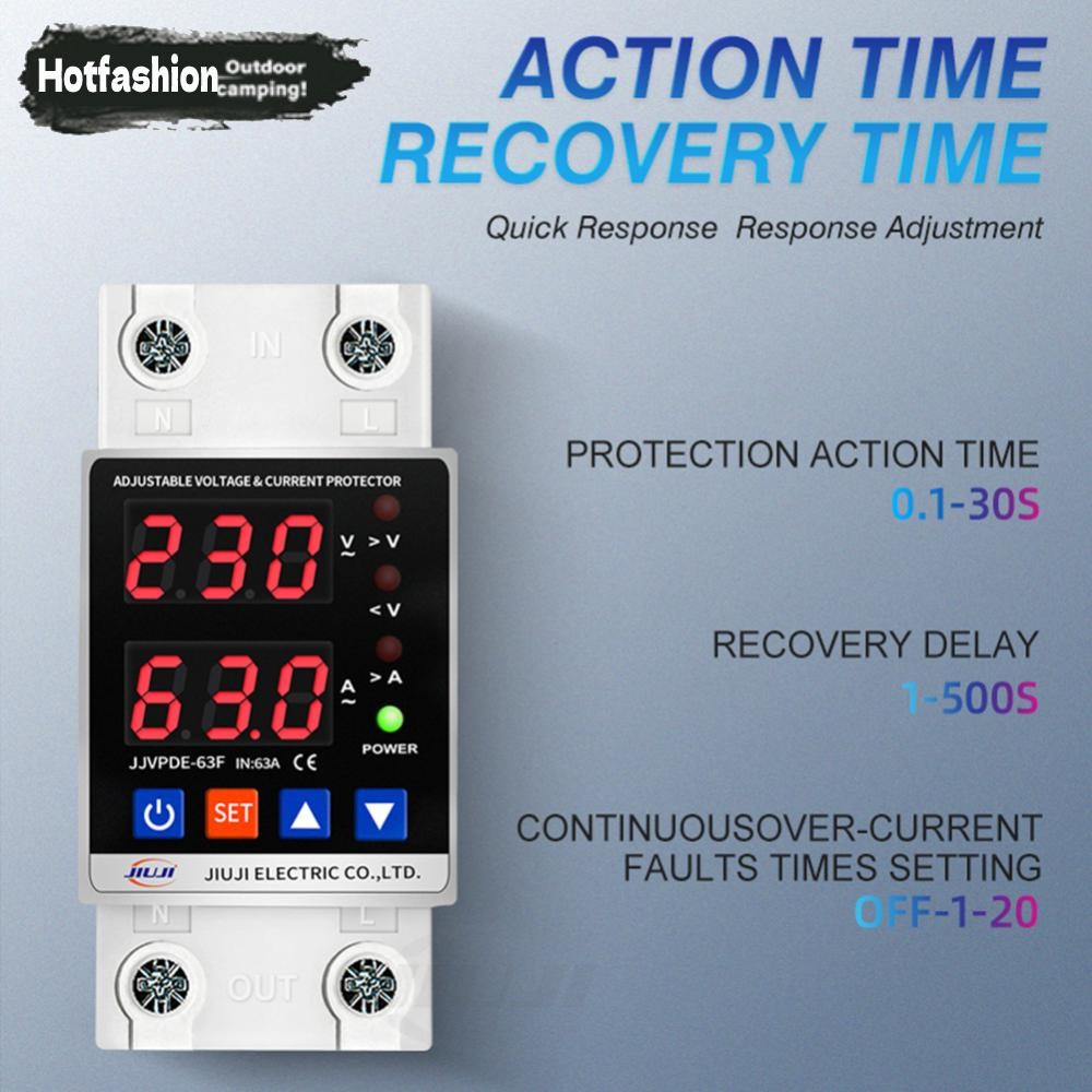 มากกว่าภายใต้ตัวป้องกันแรงดันไฟฟ้า40ก/63ก 220โวลต์จอแสดงผลคู่ปรับป้องกัน - รูปที่ 7