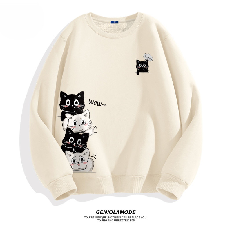 Sweatshirt เสื้อสเวตเตอร์ ผ้าสำลี แขนยาว ใส่สบาย สไตล์ญี่ปุ่น พร้อมส่ง!!!