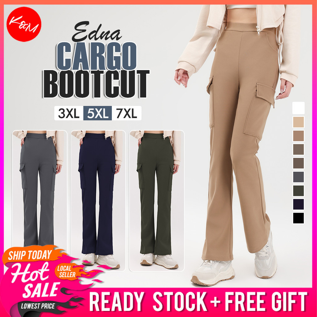 KM Edna Women Bootcut Cargo Pants [P6814]