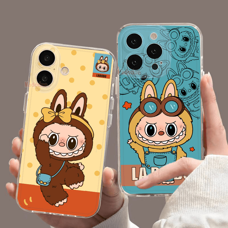 เคส VIVO V21E V21 SE V20 5G Y51A Y72 Y52 Y50 Y30i Y30 Y20 Y20i Y20S G Y21 Y21S Y33S Y33T Y51 2020 Y31 2021 Y19 U10 Y53S 4G Y17 Y12 Y21A Y12A Y12S Z5X S1 Pro Y11S Y21T Y3S Cute Cartoon Couple Brown LABUBU Soft Phone Case TM 35