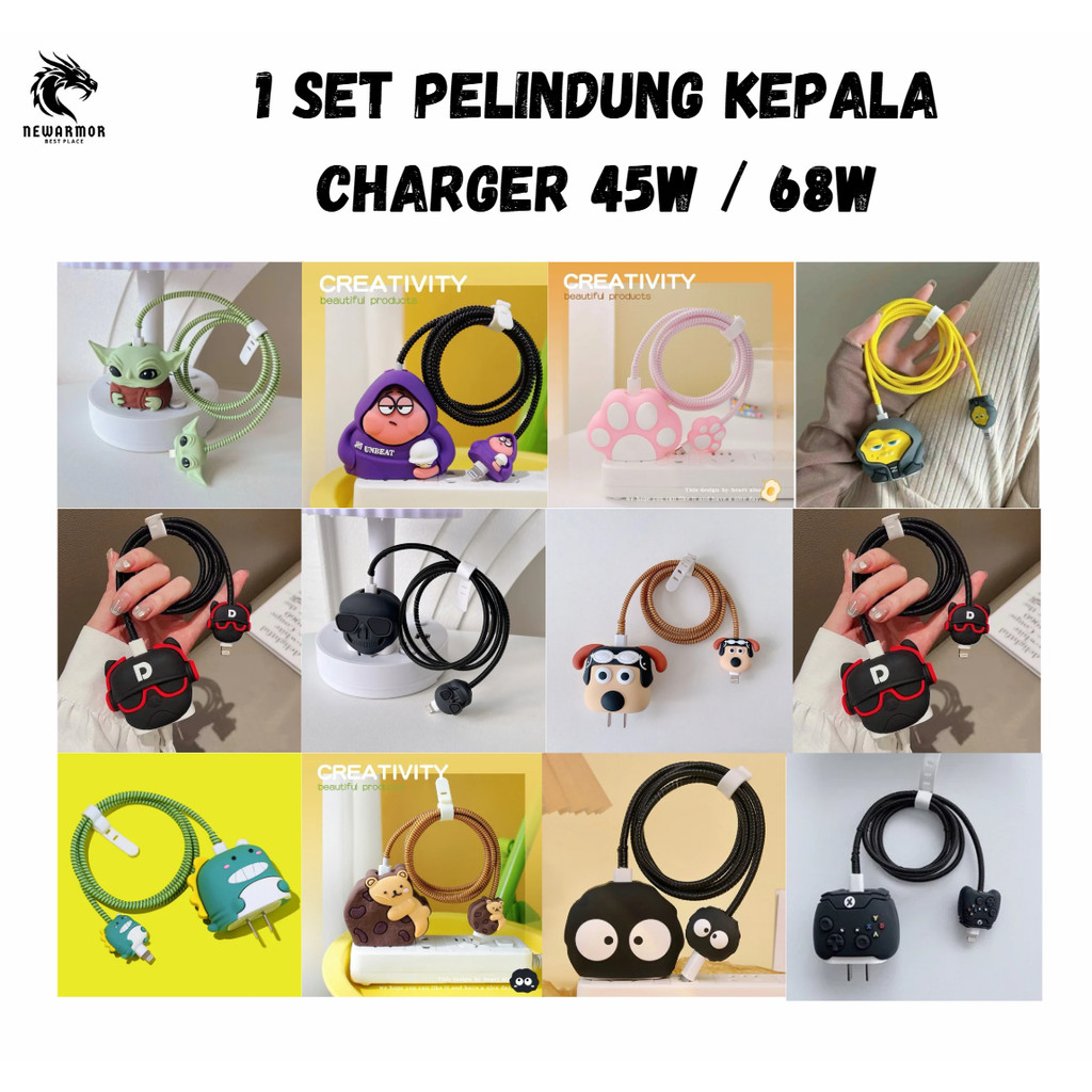 1 ชุดตัวอักษร Shell End Protector สาย 45W infinix 68W WATT / FULL SET 4 IN 1 Charger เคสป้องกัน infinix android type c to c android type c infinix 33w