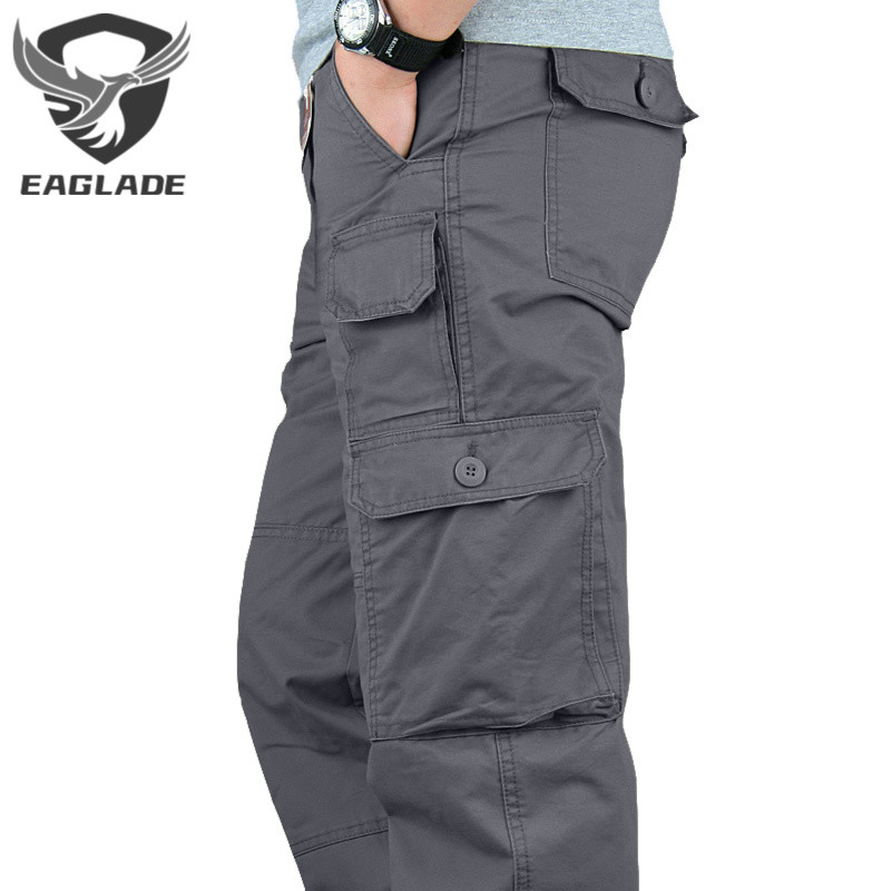 กางเกงคาร์โก้ยุทธวิธี Eaglade สําหรับผู้ชาย DY215 สีเทา B02