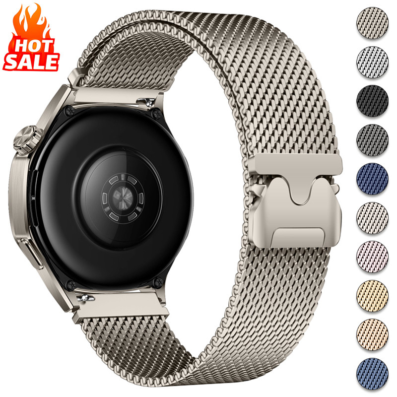 18 มม.20/22 มม.แม่เหล็กสาย Milanese สําหรับ Samsung Galaxy Watch 7 6 5 4 สร้อยข้อมือสแตนเลสสําหรับ Huawei Watch GT5 4 3Pro Band