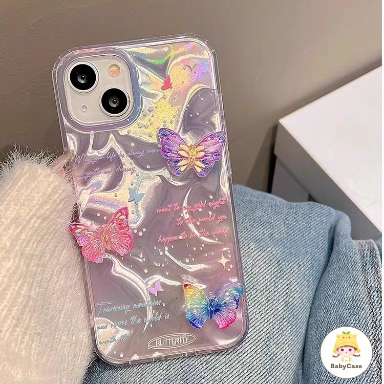 เคส OPPO A38 A7 A17 A18 A1K A58 A78 A98 A57 A31 A17K A9 A5 A16K A3S A15 A35 A5S A12 Reno 10 11 8T ปกอ่อนผีเสื้อหวาน