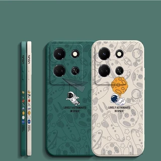 เคส infinix Note 30 5G สีทึบ infinix Note30 ภาพประกอบอวกาศ เคสโทรศัพท์นักบินอวกาศ XTKR