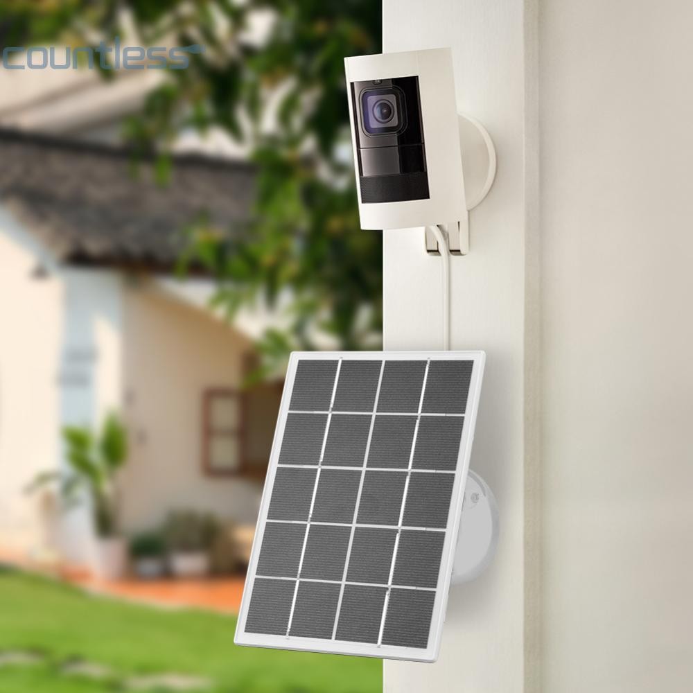 มีประโยชน์ 10W Solar Panel Charger ทนทานสําหรับ Ring Stick Up Cam และ Spotlight Cam D [countless.th]