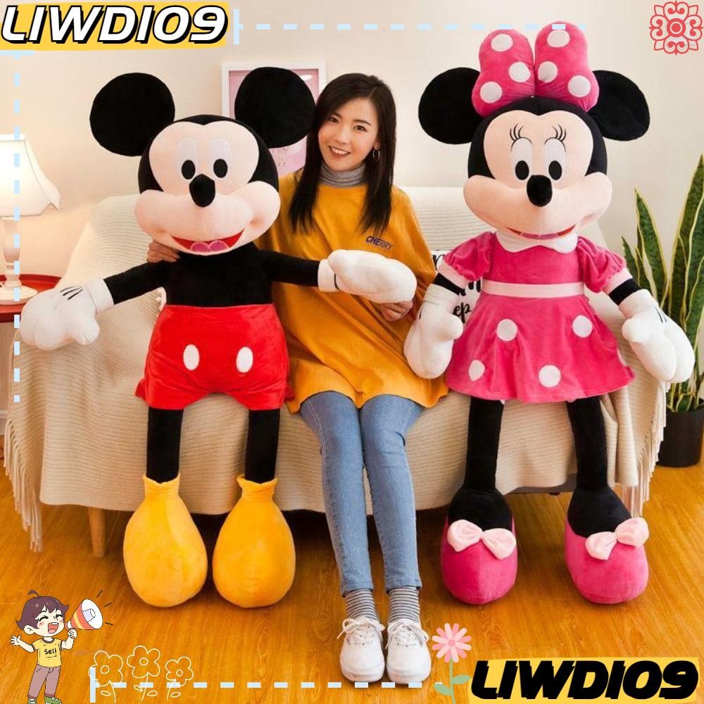Liwd109 ตุ๊กตามิกกี้เมาส์,ตุ๊กตาสัตว์ของเล่นการ์ตูนตุ๊กตาสัตว์หมอนนุ่ม, Kawaii ตุ๊กตาวันเกิด 20/30/50 ซม.Minnie Plush ตุ๊กตาเด็ก