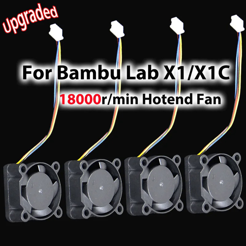 For Bambu Lab X1 Hotend Fan 2510 18000 Rpm/min Cooling  Fan Cooler Fit Bambu Lab Fan Cooling Nozzle 
