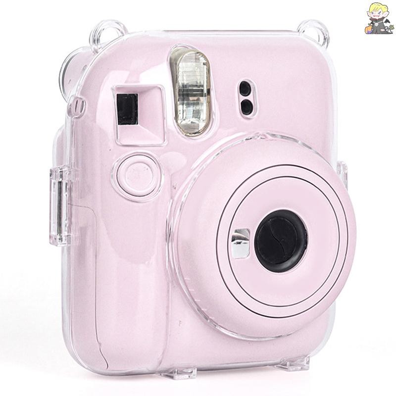 [CL] 1 PC Shiny Crystal Camera Case for Instax Mini 12 Transparent Glitter Cover Bag with Strap for Instax Mini 12 TH