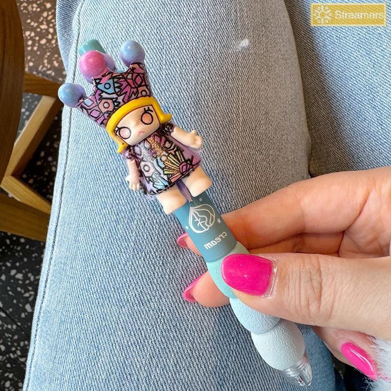{Streamers} Cute King Sweet Girl Heart Student Doll Gel Pen ปากกาลูกลื่น ใหม่