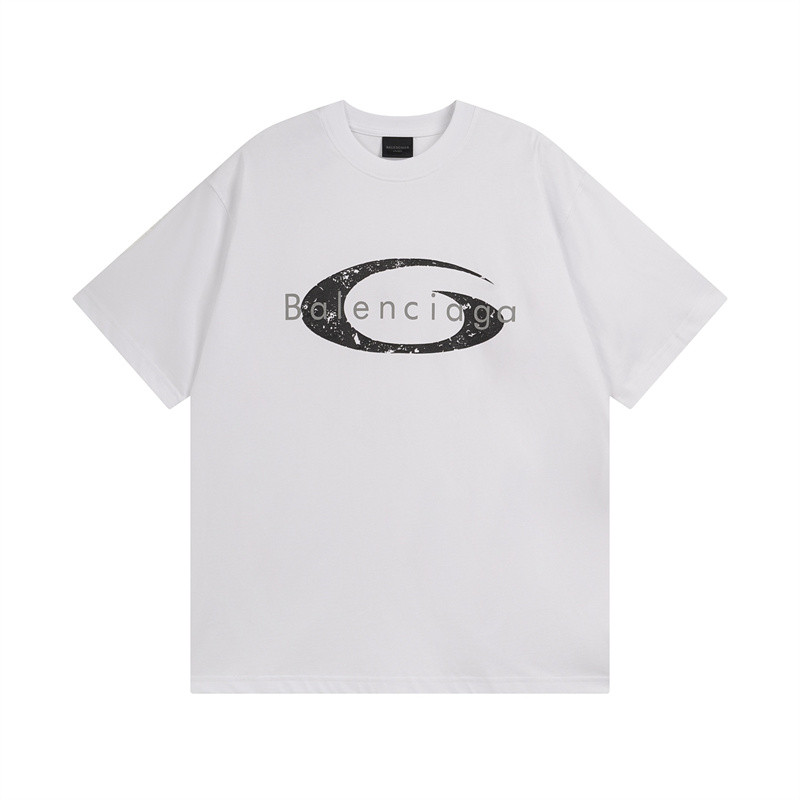 High-end Trend ผู้ชายและผู้หญิงผ้าฝ้ายเสื้อยืด Crackle พิมพ์เสื้อ All-Match แขนสั้น Unisex