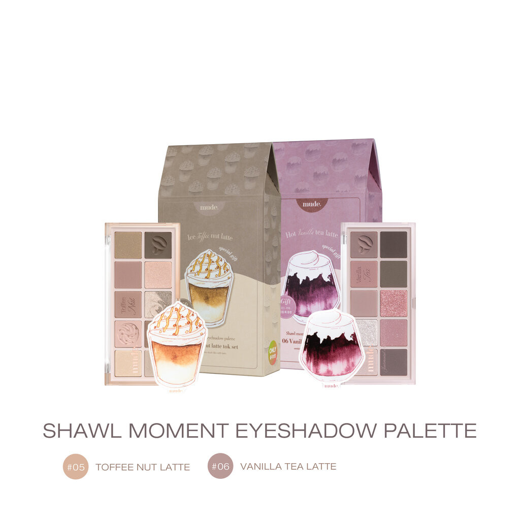 [แถม latte tok] MUDE SHAWL MOMENT EYESHADOW PALETTE TOK SET 7 G. (อายแชโดว์)