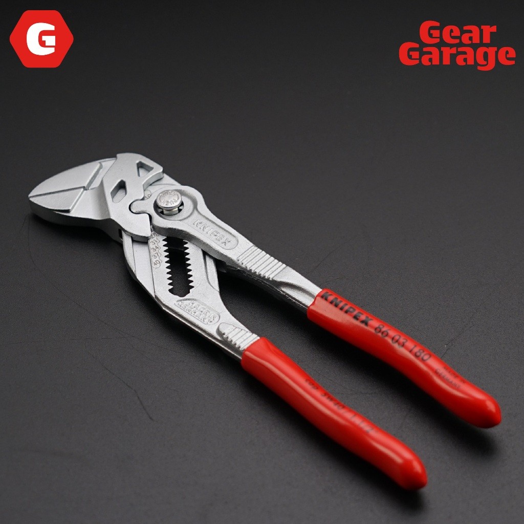 KNIPEX NO.86 03 180 Pliers Wrenches ขนาด 180mm. (คีมคอม้า จับแป็บ)