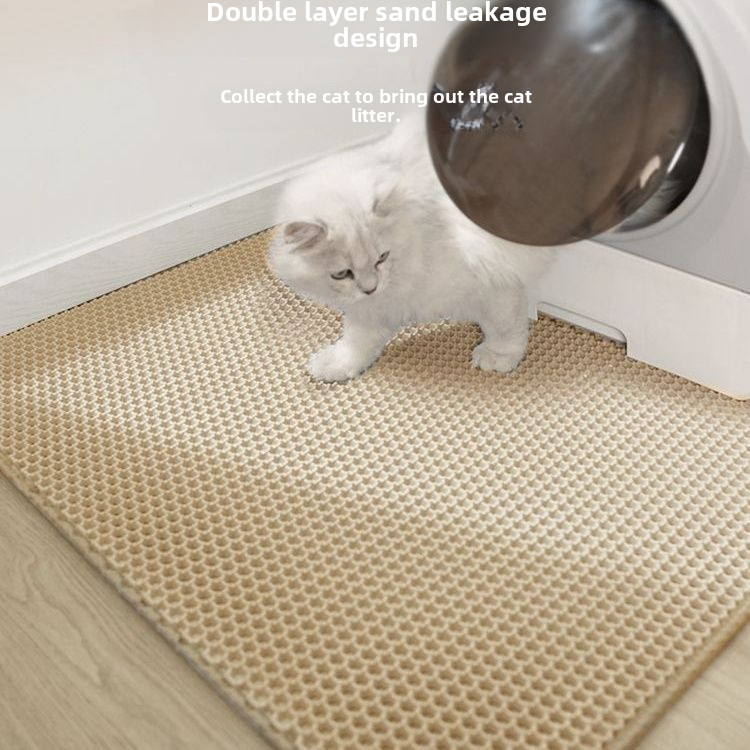 [QPet] เสื่อครอกแมว ครอกแมว Anti-Splash Mat ตัวกรองสองชั้น Anti-out Leakage Control เสื่อทรายสัตว์เล