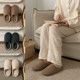 XIXITIAO รองเท้าแตะทุกปี Universal ชายหญิงนักเรียน Soft Sole Simple Mute ผ้าฝ้ายลินินในร่ม