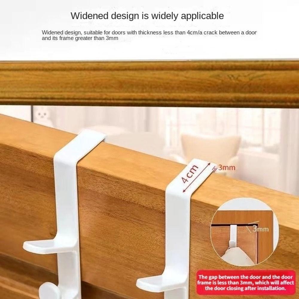 ตลอดไป ตะขอแขวนประตู,ตะขอแขวนเสื้อติดผนังไร้ร่องรอย,5ตะขอตะขอประตูสําหรับเสื้อผ้ากระเป๋าหมวกกระเป๋า - รูปที่ 3