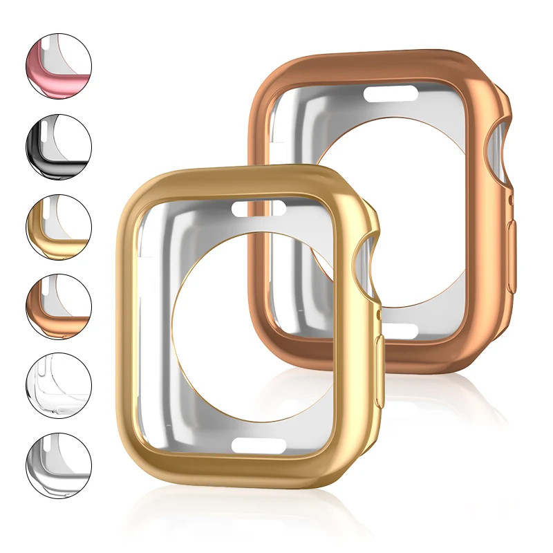 ป้องกันหน้าจอสําหรับ Apple Watch ฝาครอบ Soft TPU กันชน Hollow อุปกรณ์เสริม iwatch Series11 10 9 8 7 6 5 4 3 Ultra 1 2 3 49 มม.46 มม.45 มม.44 มม.42 มม.41 มม.40 มม.38 มม.
