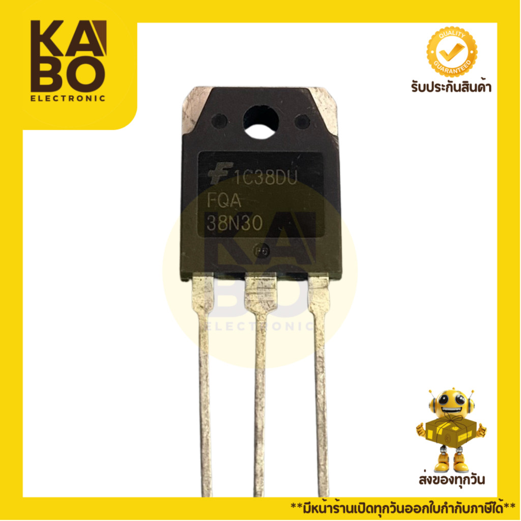 FQA38N30 มอสเฟตแท้ 38A 300V รุ่นกระแสสูง แพ็คเกจ TO-247 สำหรับอินเวอร์เตอร์และวงจรเพาเวอร์