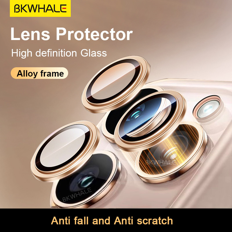 BKWHALE ตัวป้องกันเลนส์ HD กระจกนิรภัยสําหรับ iPhone 17 16 15 14 13 Pro Max 16 Plus 16E 17Air กล้องป้องกันหน้าจอฟิล์ม