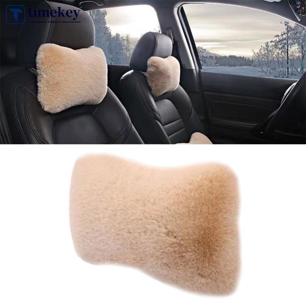 TME ฤดูหนาวตุ๊กตานุ่มรถที่นั่งคอ Rest หมอน Headrest Plush ความอบอุ่น Comfort Lumbar Neck หมอนสนับสนุ