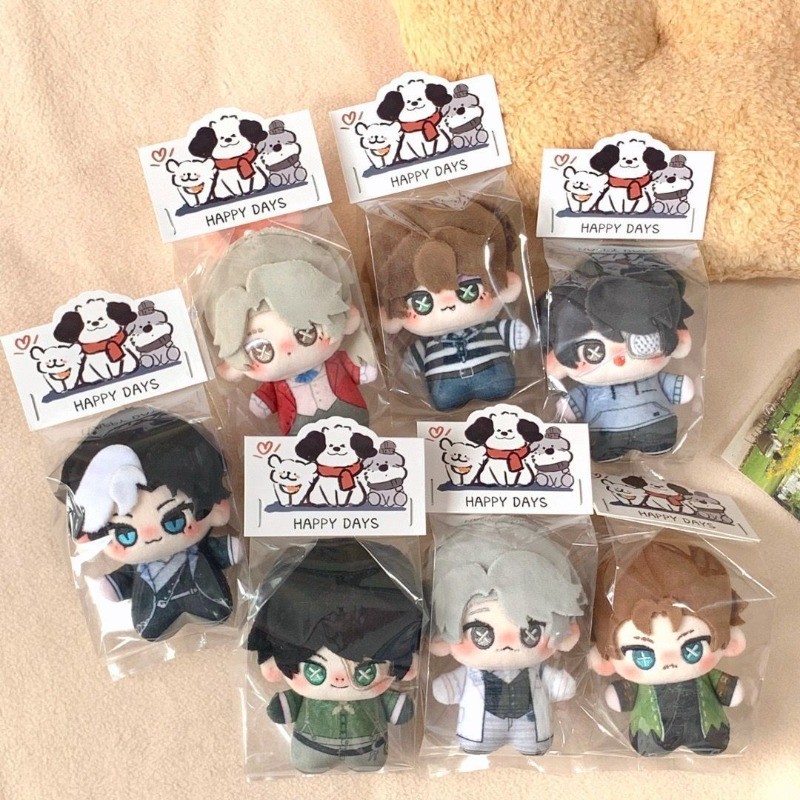 Identity V ได้รับอนุญาตอย่างเป็นทางการ 10 ซม.ตุ๊กตาพวงกุญแจผ้าฝ้าย - Prisoner/Embalmer/Prospector ตัวละครชุด, อะนิเมะทํามือสะสมสําหรับกระเป๋าและเป้,เกมสินค้าของขวัญสําหรับ Cosp