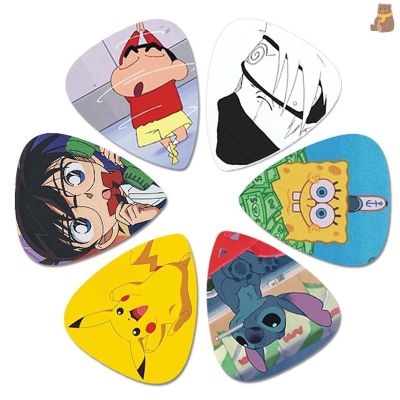 [TA] 10pcs กีตาร์ Pick 0.68 มม.วัสดุ PVC 10 แผ่นที่ไม่ซ้ํากันอะนิเมะกีตาร์ Pick Guitar Pick Plectrum Bass กีตาร์อะคูสติกอุปกรณ์เสริม TH