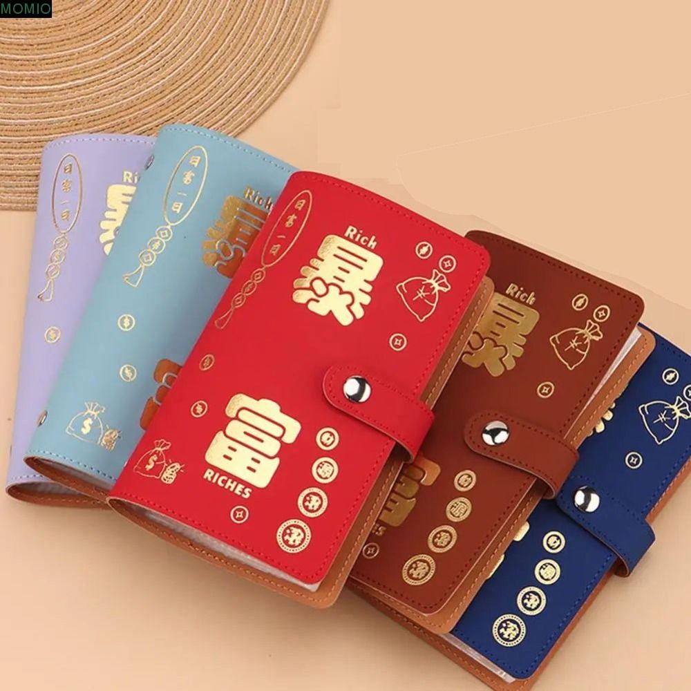 Mxmio 100 Envelope Challenge Binder, Fun PU Leather Money Saving Challenge Book, Creative Waterproof