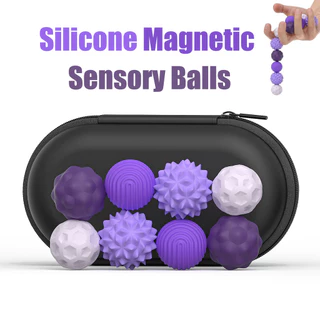 ซิลิโคนแม่เหล็ก Sensory Ball Fidget ของเล่นกังวลลูกบอลออทิสติก Calming Fidgeting ของเล่นเด็กผู้ใหญ่ความวิตกกังวลบรรเทาความเครียด Sensory ของเล่น