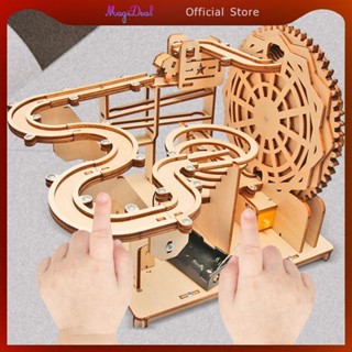 Magideal DIY Marble Run Craft ของเล่นประกอบตัวเองปริศนาไม้ 3…