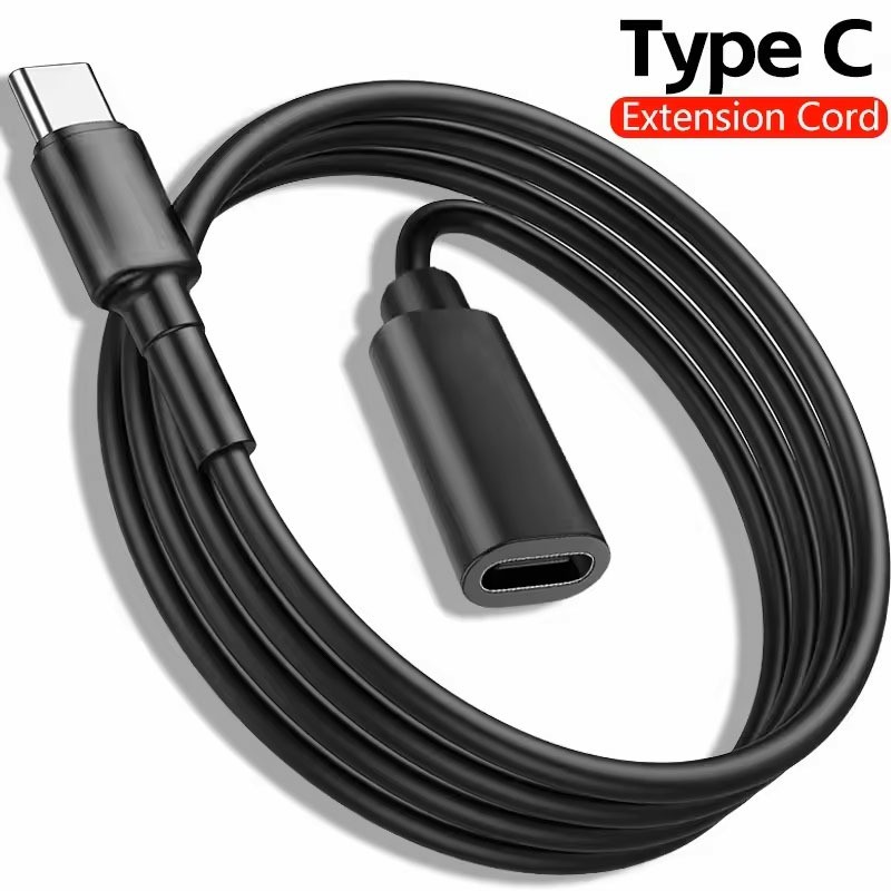 สายต่อ USB C ถึง Type C USB Type-C ชายหญิง Fast Charger OTG อะแดปเตอร์ข้อมูลสาย Extender สายไฟสําหรับแล็ปท็อปแท็บเล็ต