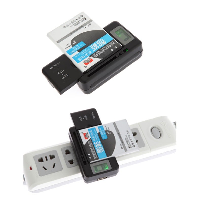 คลิปบนชาร์จที่มีหน้าจอเป็นเรื่องง่ายที่จะใช้โทรศัพท์มือถือ LCD ชาร์จแบตเตอรี่ชาร์จพอร์ต USB ขนาดกะทัดรัดกล้องหนีบกระป๋อง