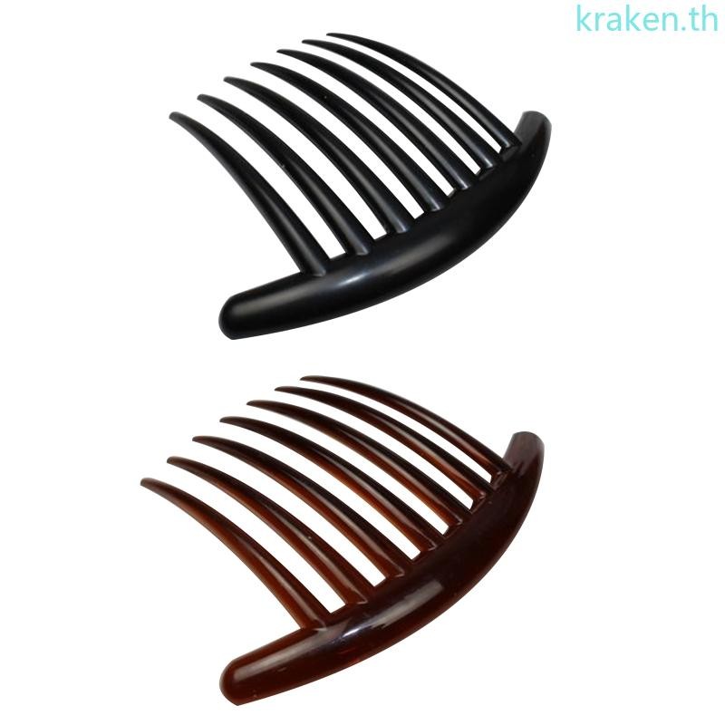 KRA French Twist Comb Retro Celluloid หวีผม 7 ฟันหวีสลิปจัดแต่งทรงผม
