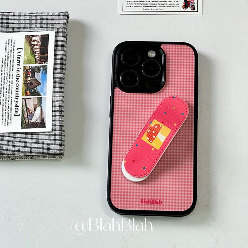 ต้นฉบับสร้างสรรค์สามารถติดลายสก๊อตสีชมพู แอปเปิล 16โปรแม็กซ์ เคสโทรศัพท์ ไอโฟน15 ขอบสีดํา 14 อะคริลิค ไอโฟน17โปรแม็กซ์ กันกระแทกกรณีป้อง - รูปที่ 4