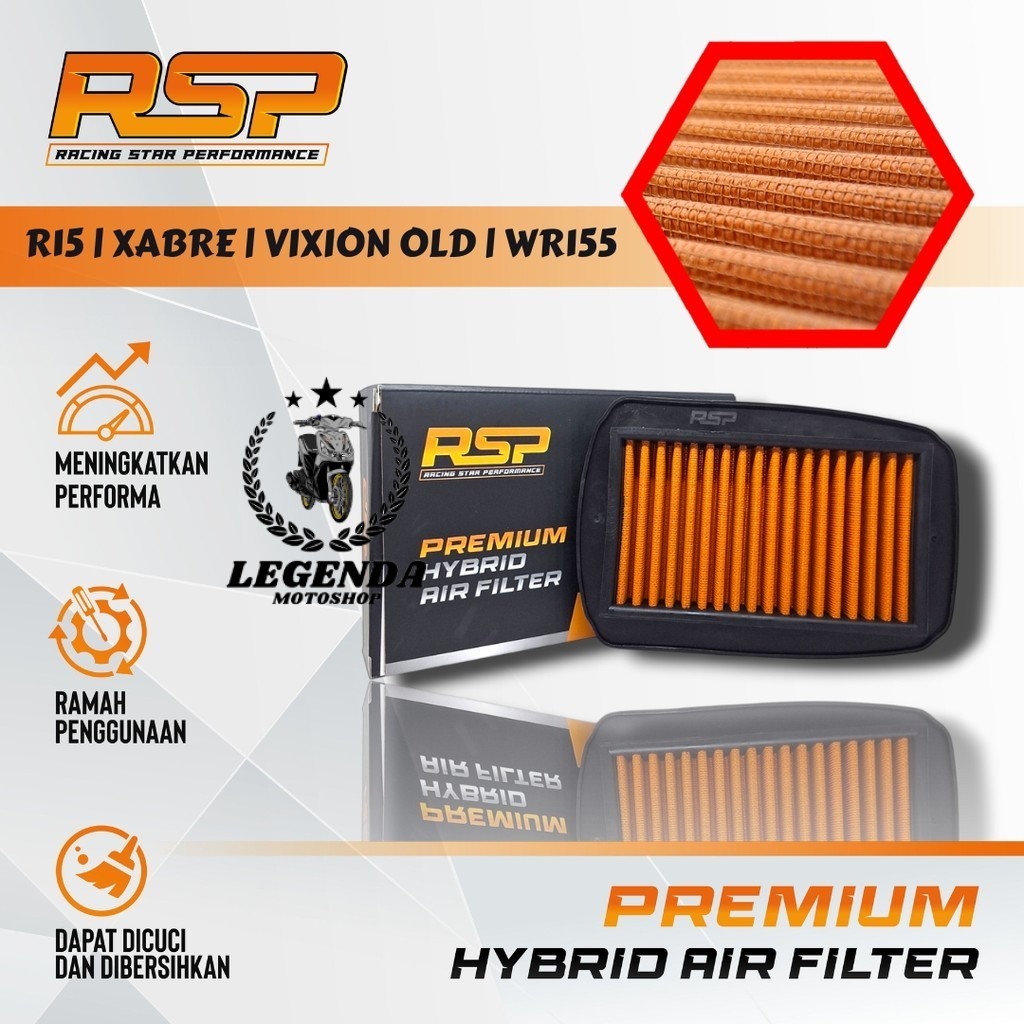 Yamaha R15 V2 / Vixion Old V1 V2 / Xabre / WR155 กรองอากาศรถจักรยานยนต์ RSP