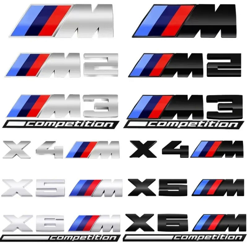 Original Car Size 3D Rear Trunk Emblem Badge Logo Car Stickers BMW F10 F20 F30 E90 F80 F87 X1 X2 X3 